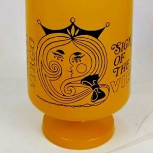 🌟 Vintage 1970s Virgo Zodiac Pedestal Glass - Federal Glass zodiac series